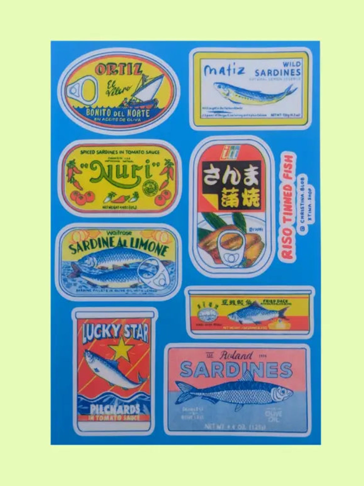 Tinned Fish Sticker Sheet