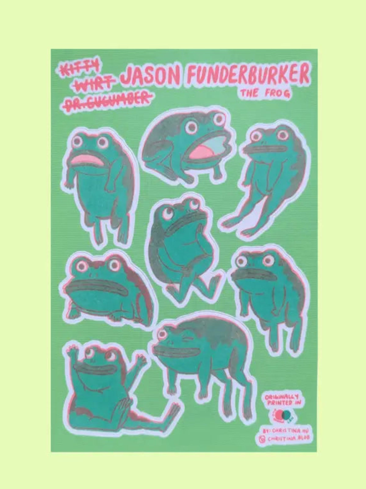 Over the Garden Frog Sticker Sheet