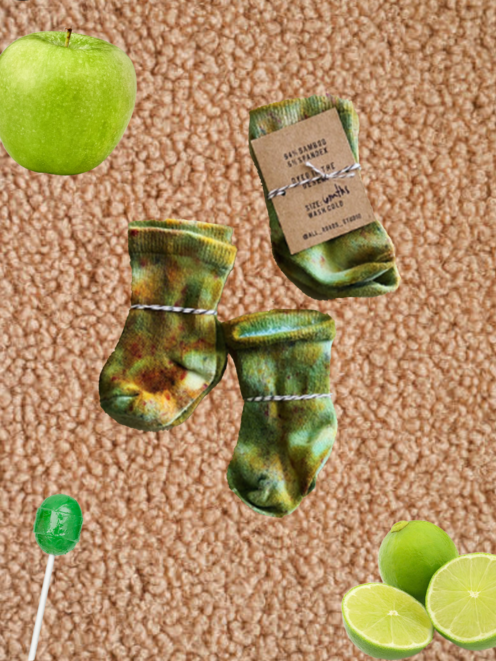 Kids Confetti Socks - Lichen