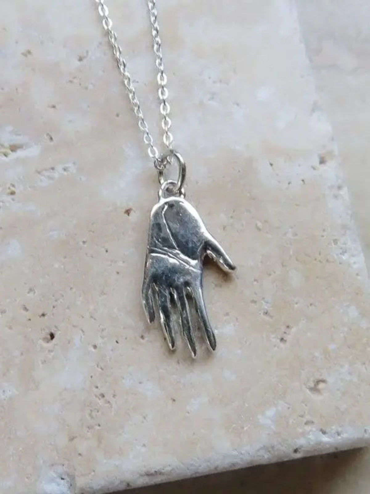 Hand Talisman Necklace - Silver