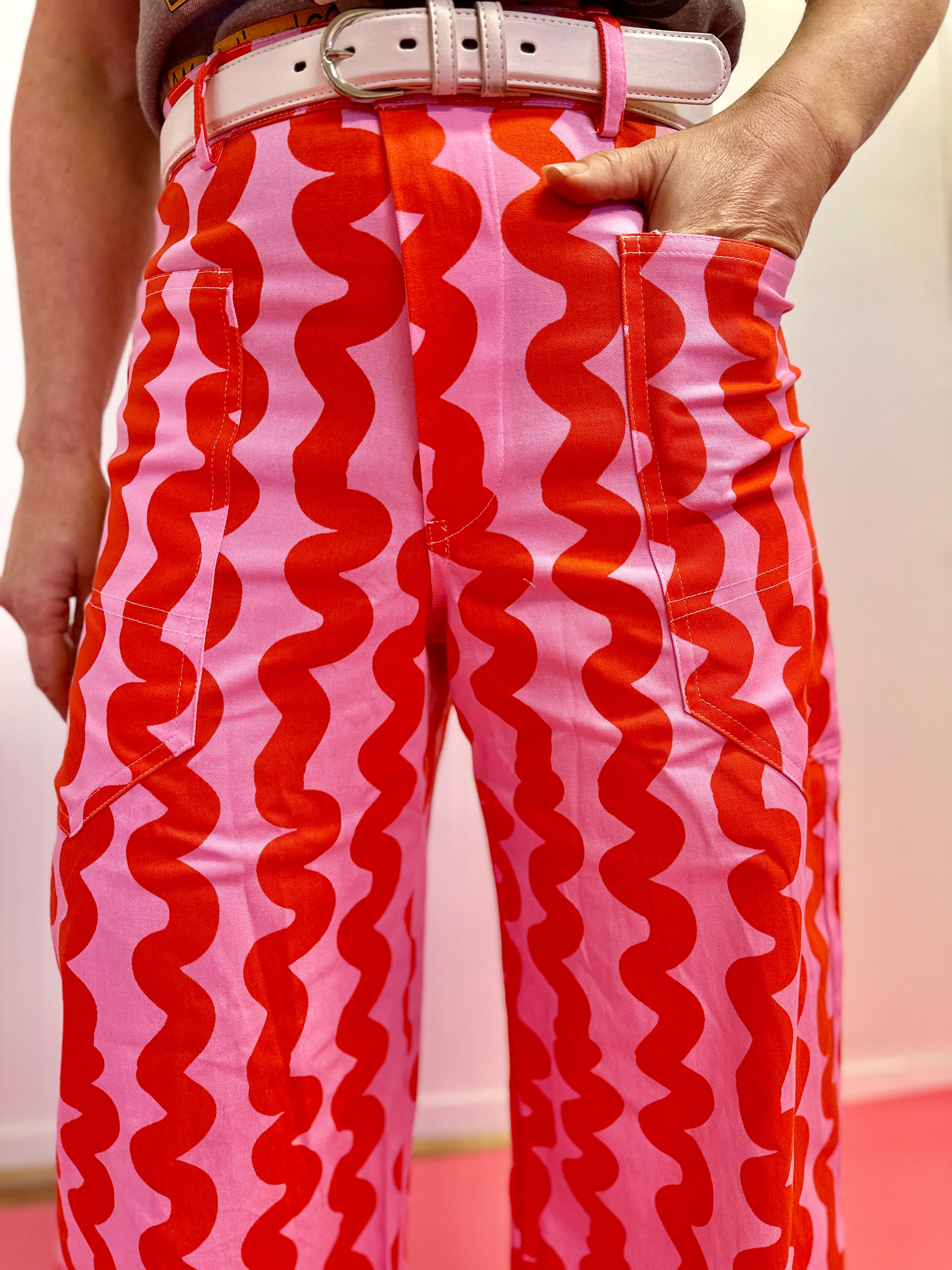 Skater Pant Pink Squiggle