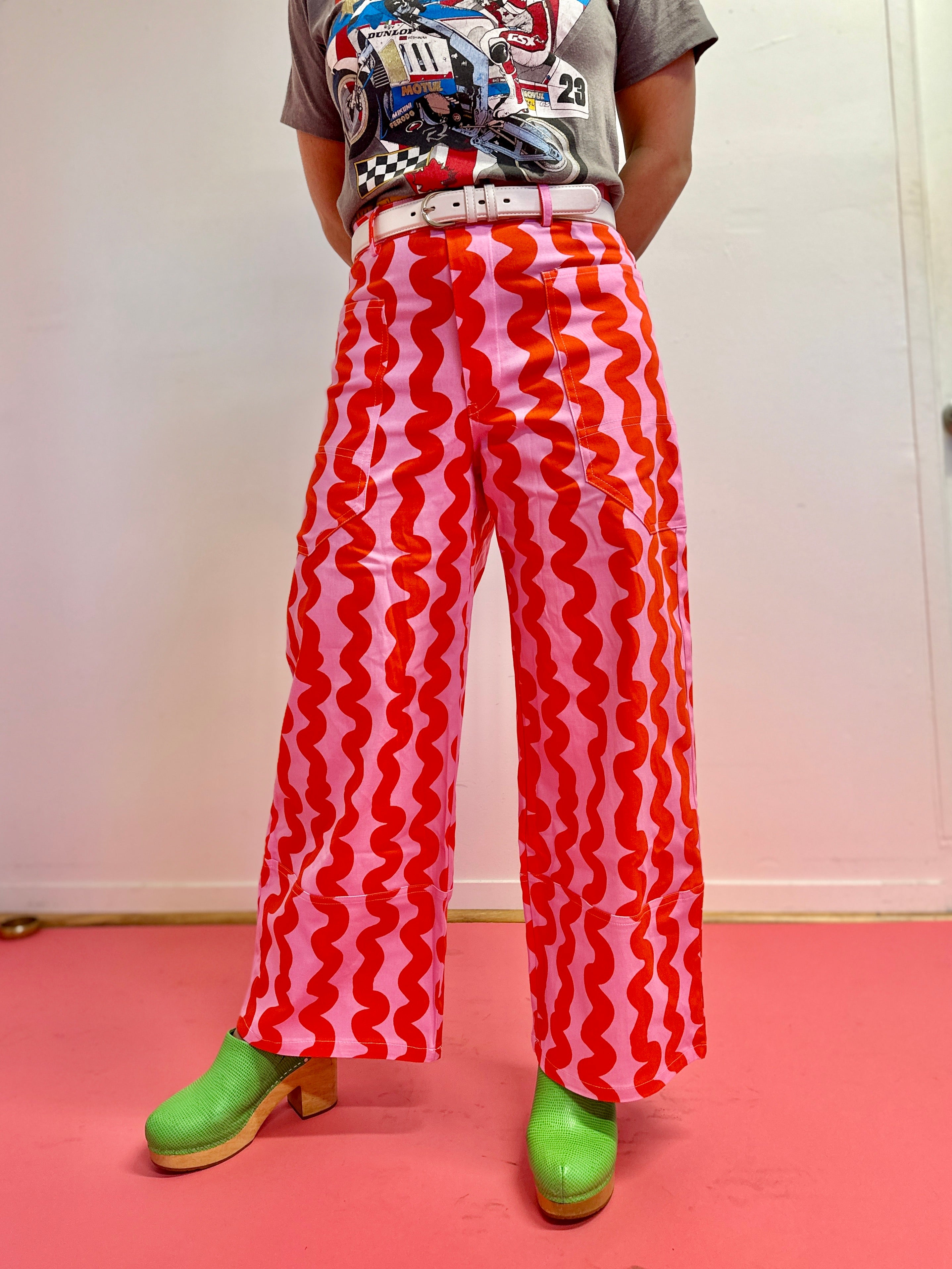 Skater Pant Pink Squiggle