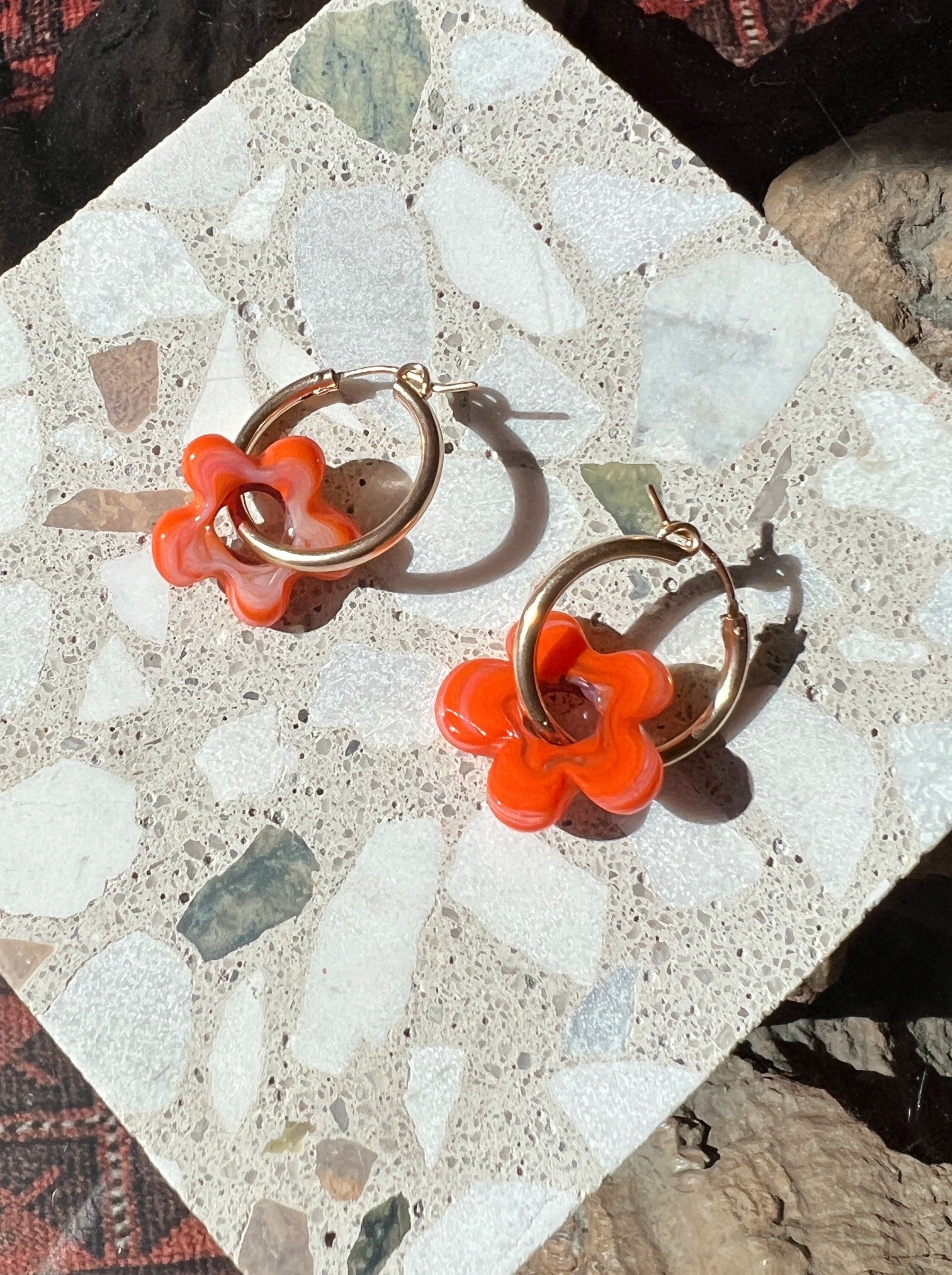 Fiore Earrings - Creamsicle