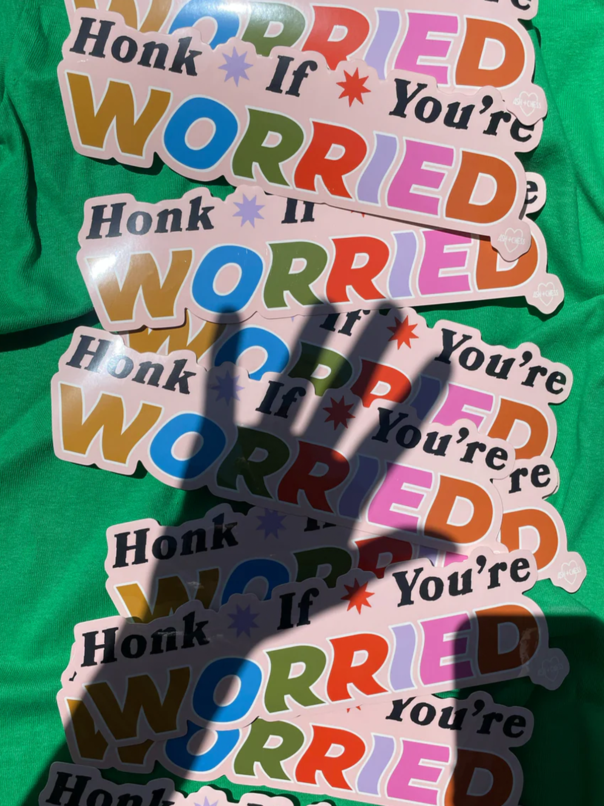 Honk if You're Worried Bumper Sticker