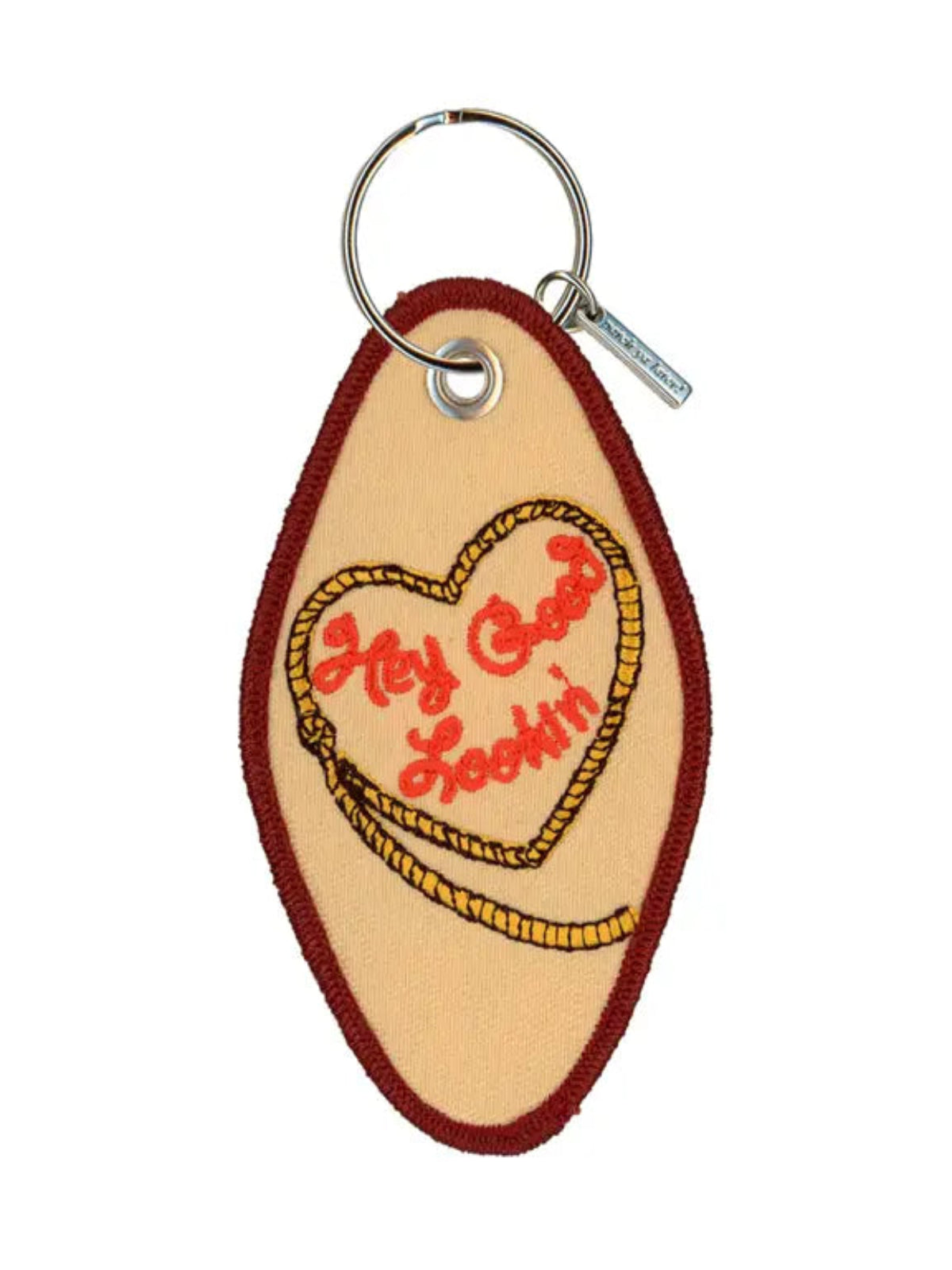 Hey Good Lookin' Embroidered Keychain