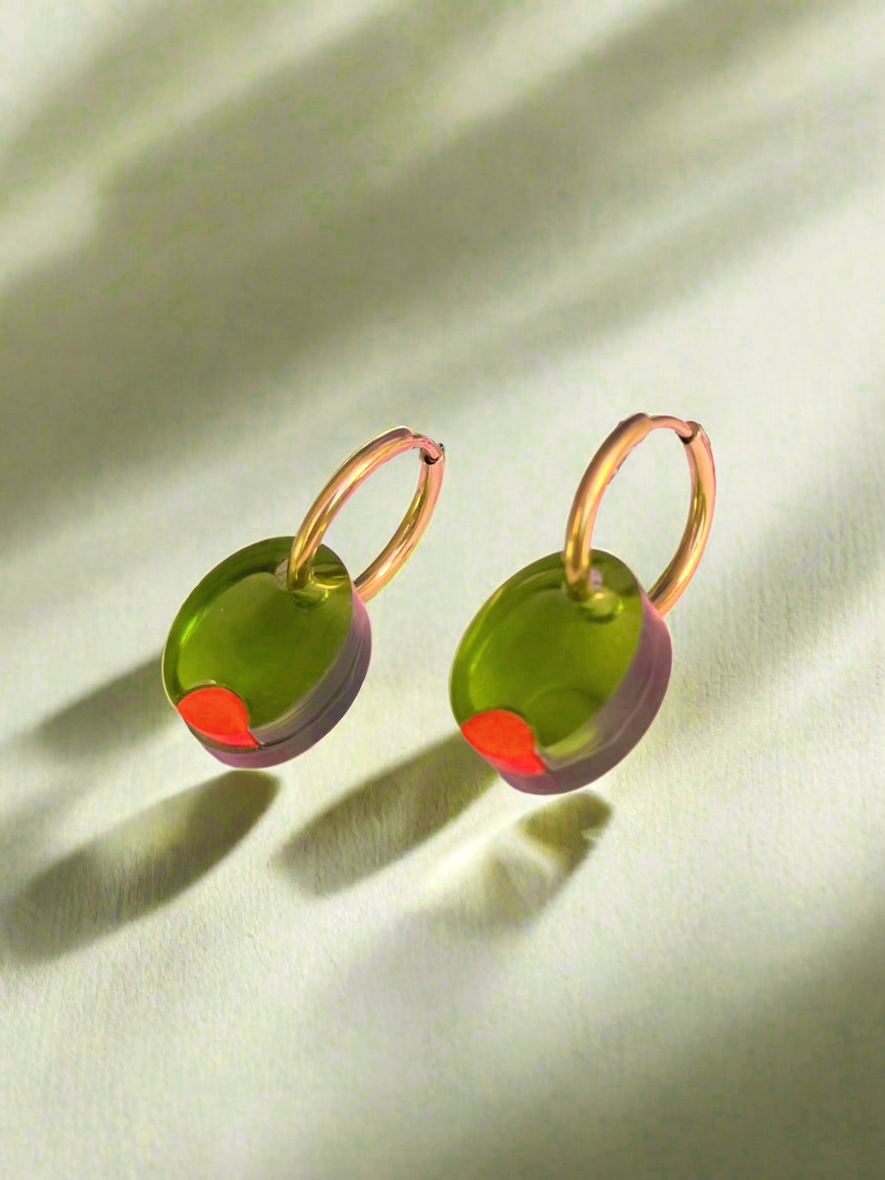 Mackbecks Pimento Olive Earrings