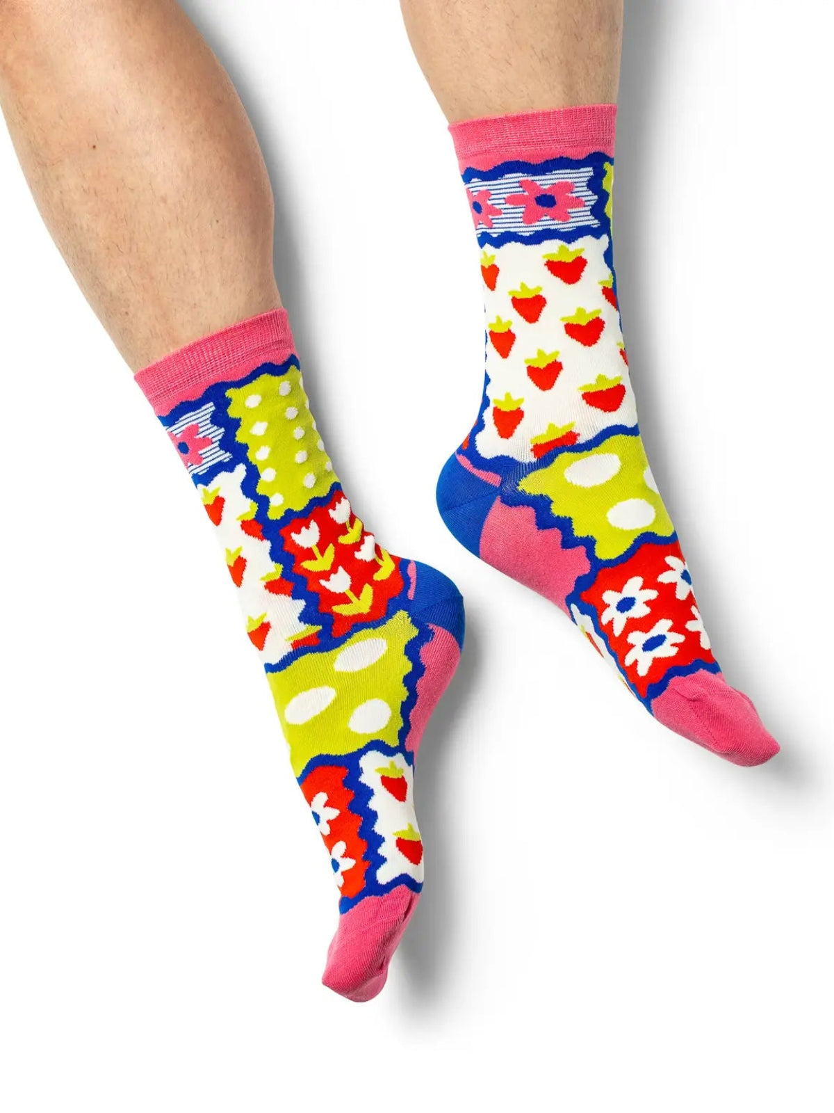 Patchwork Crew Socks - Small