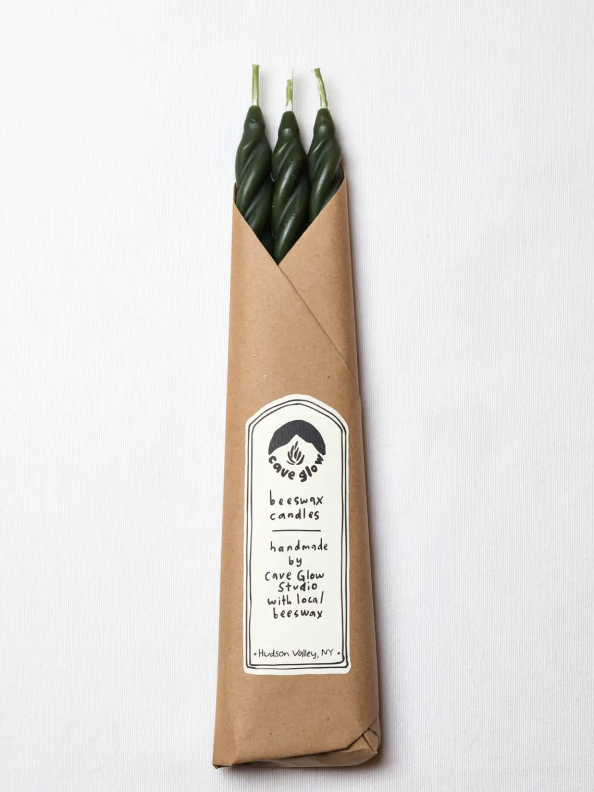 Spiral Beeswax Candles - Pine