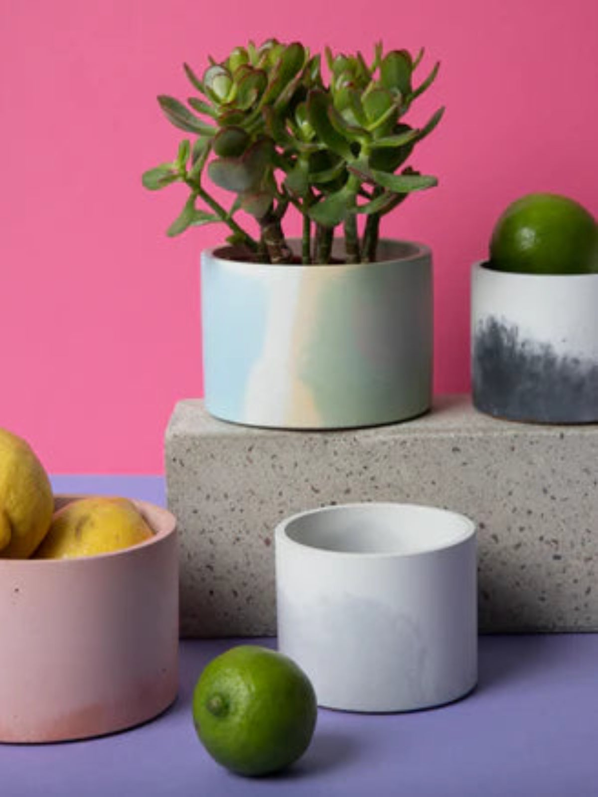 4" Cylinder Vessel - Pink & Coral