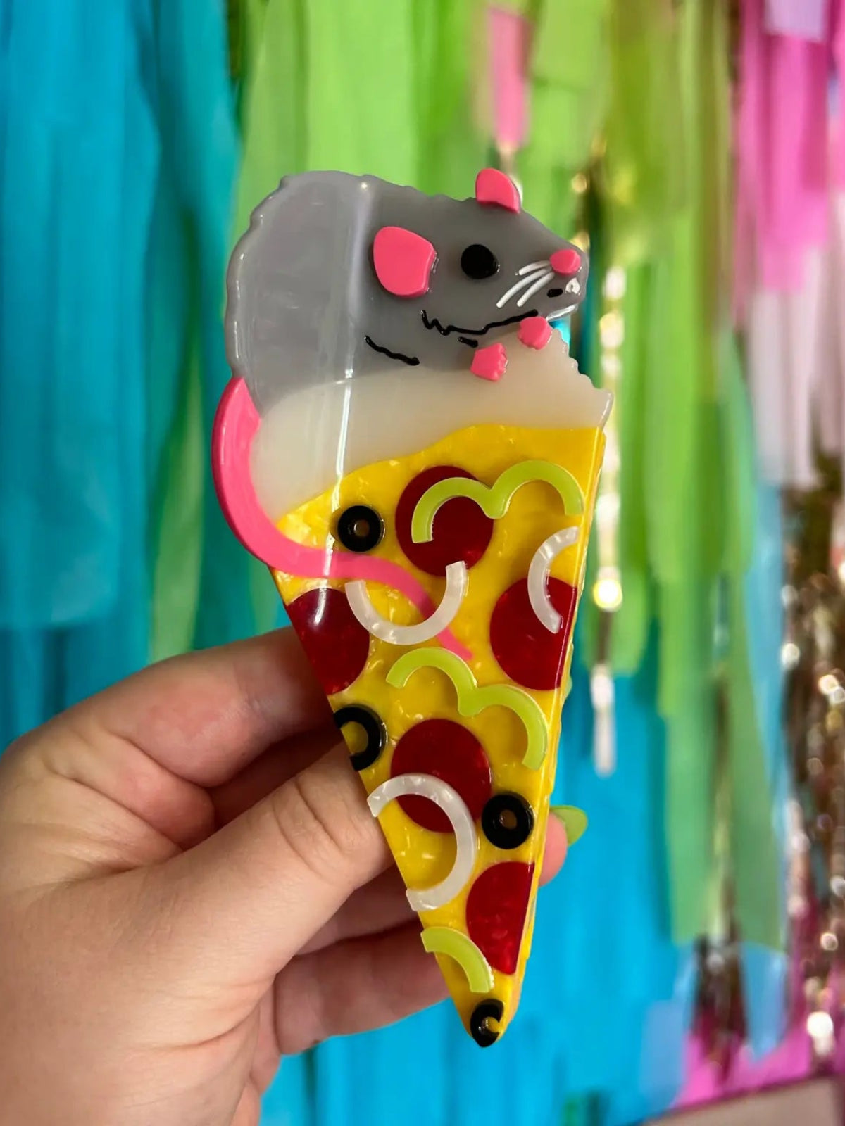 Pizza Rat Hair Claw
