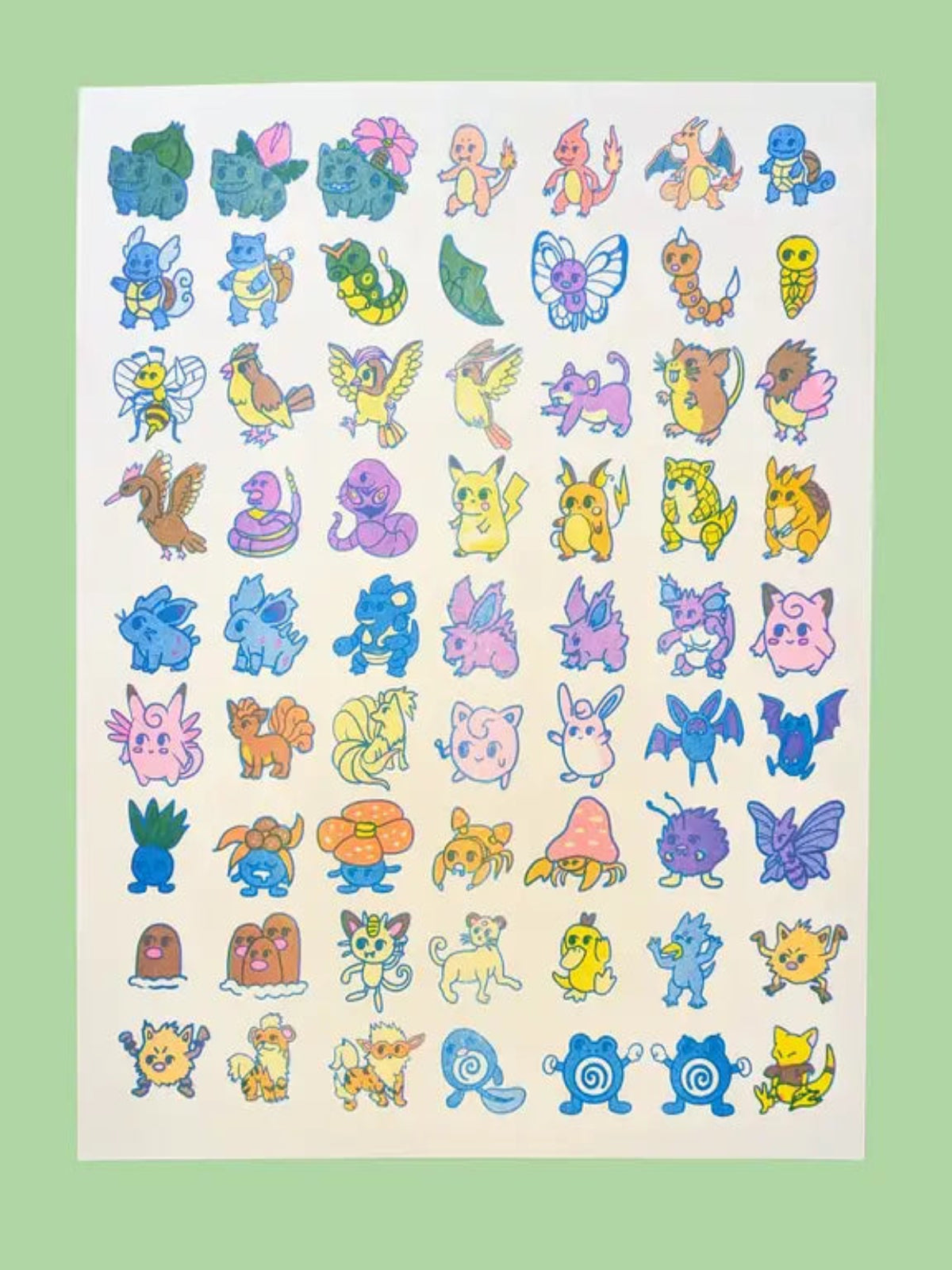 Minutemon Pokemon Print