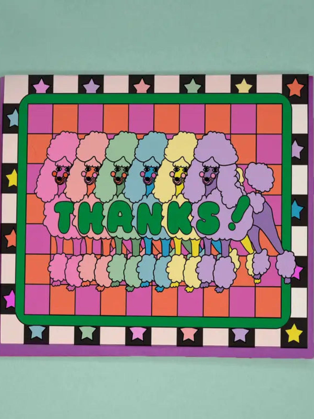 Poodle Thanks Card