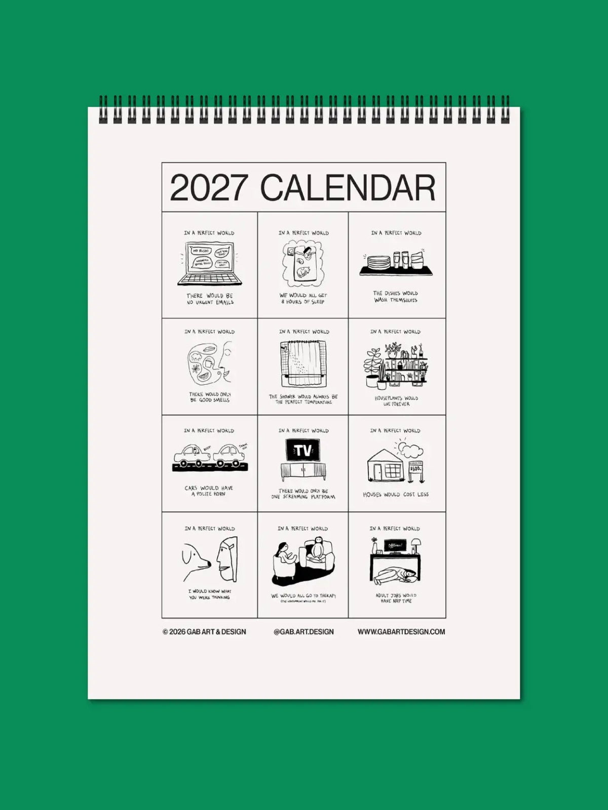 In A Perfect World 2027 Wall Calendar