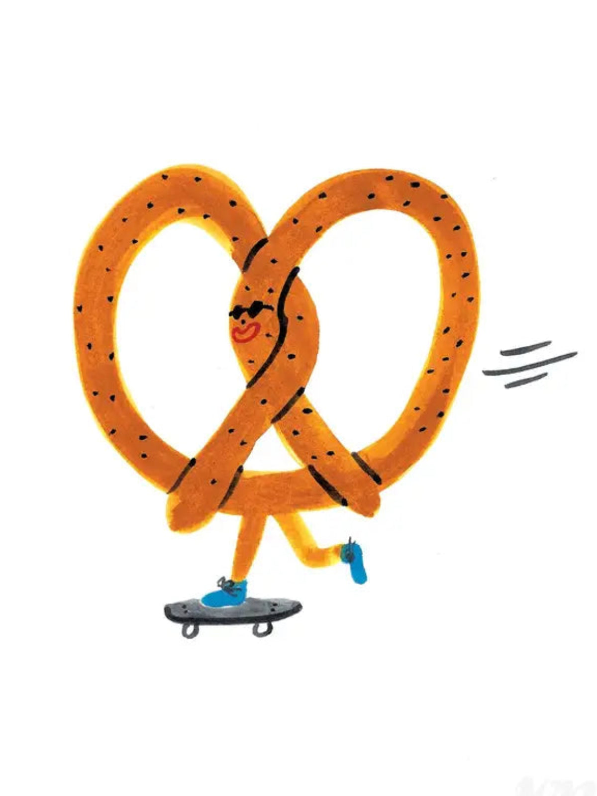 Skateboard Pretzel Print