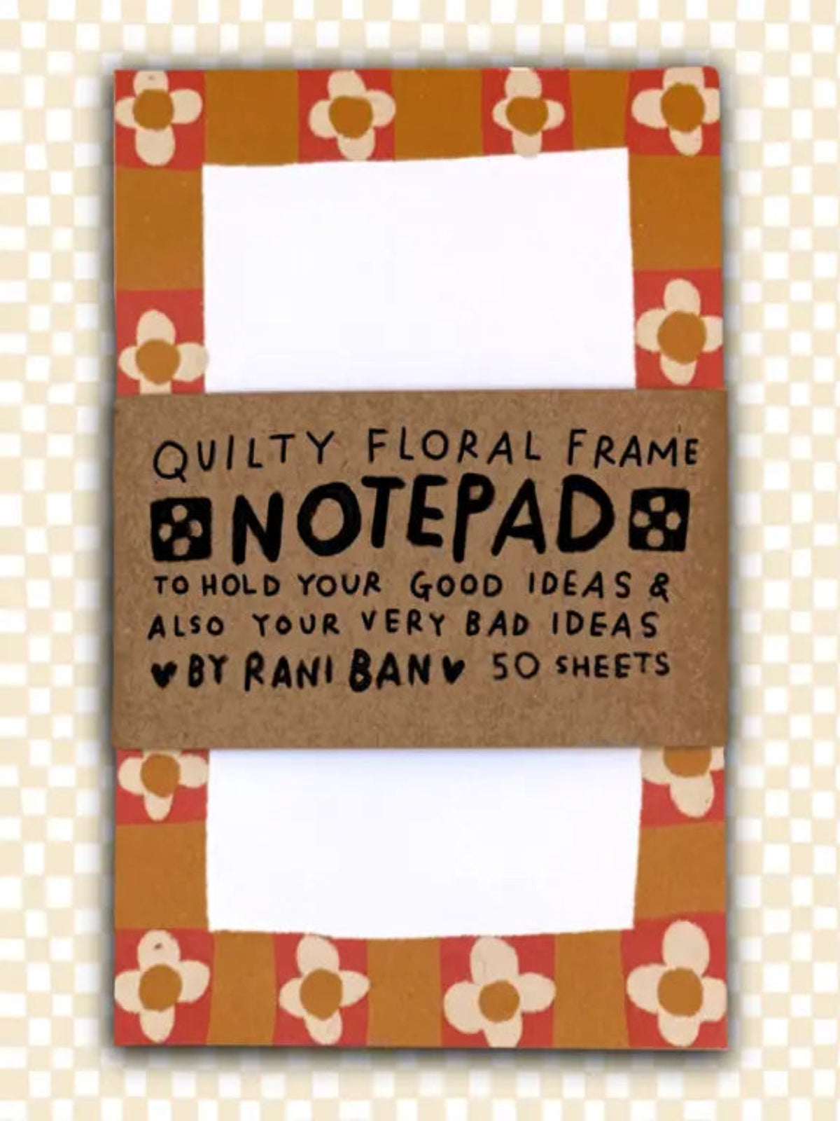 Quilty Floral Frame Notepad