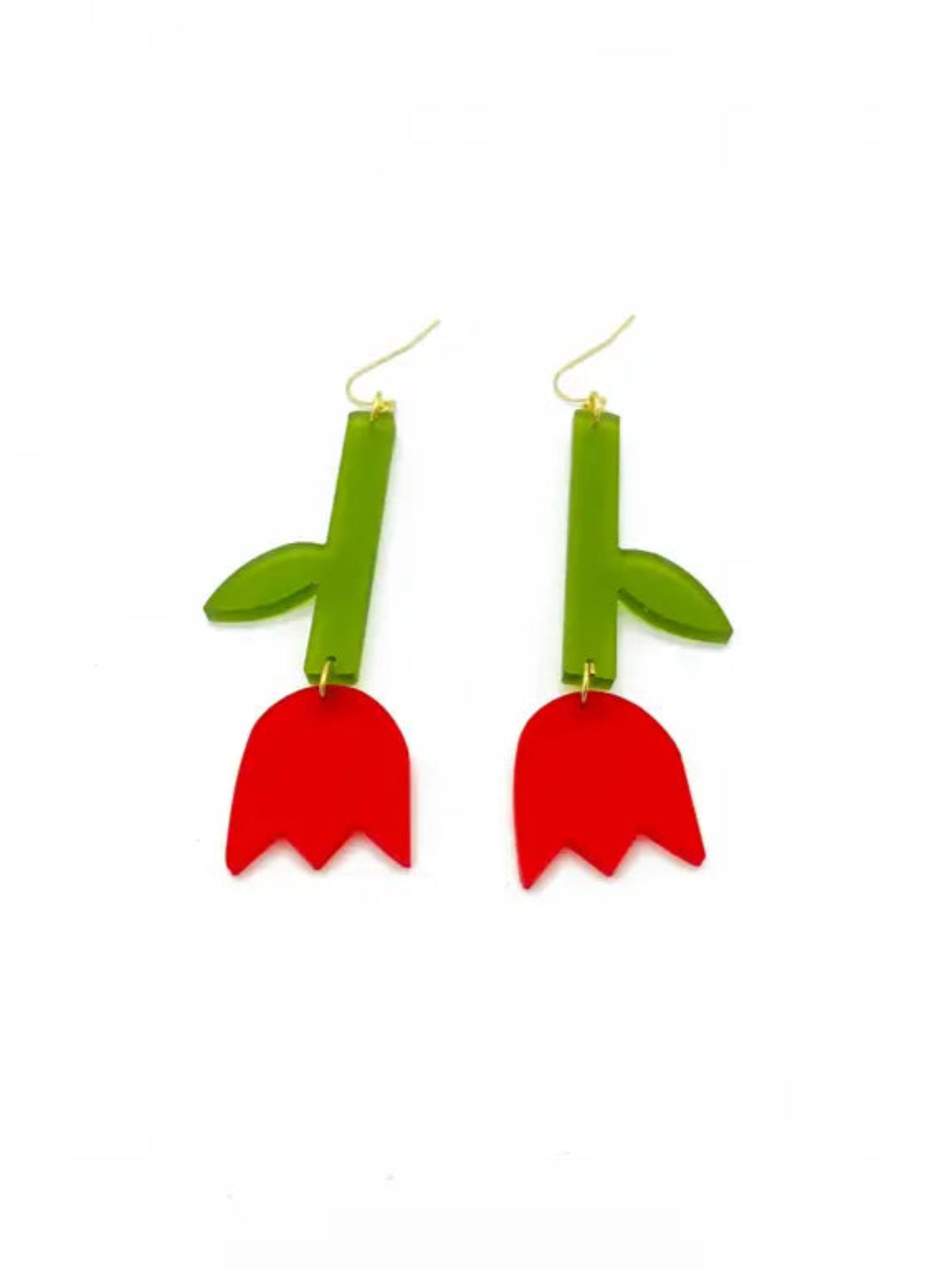 Tulip Earrings - Frost Red
