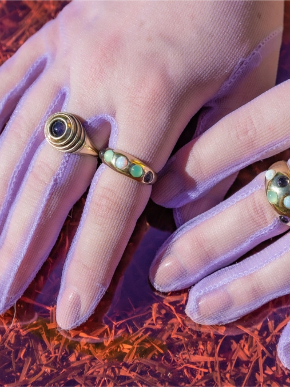 Narrow Confetti Ring