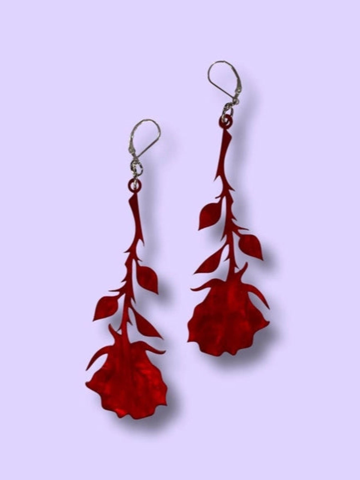 Hanging Rose Earrings