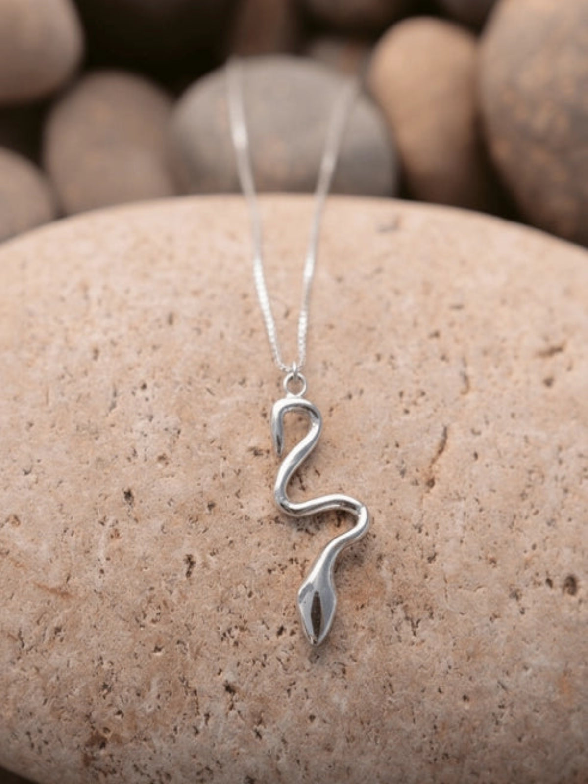 Serpentina Charm Necklace - Silver