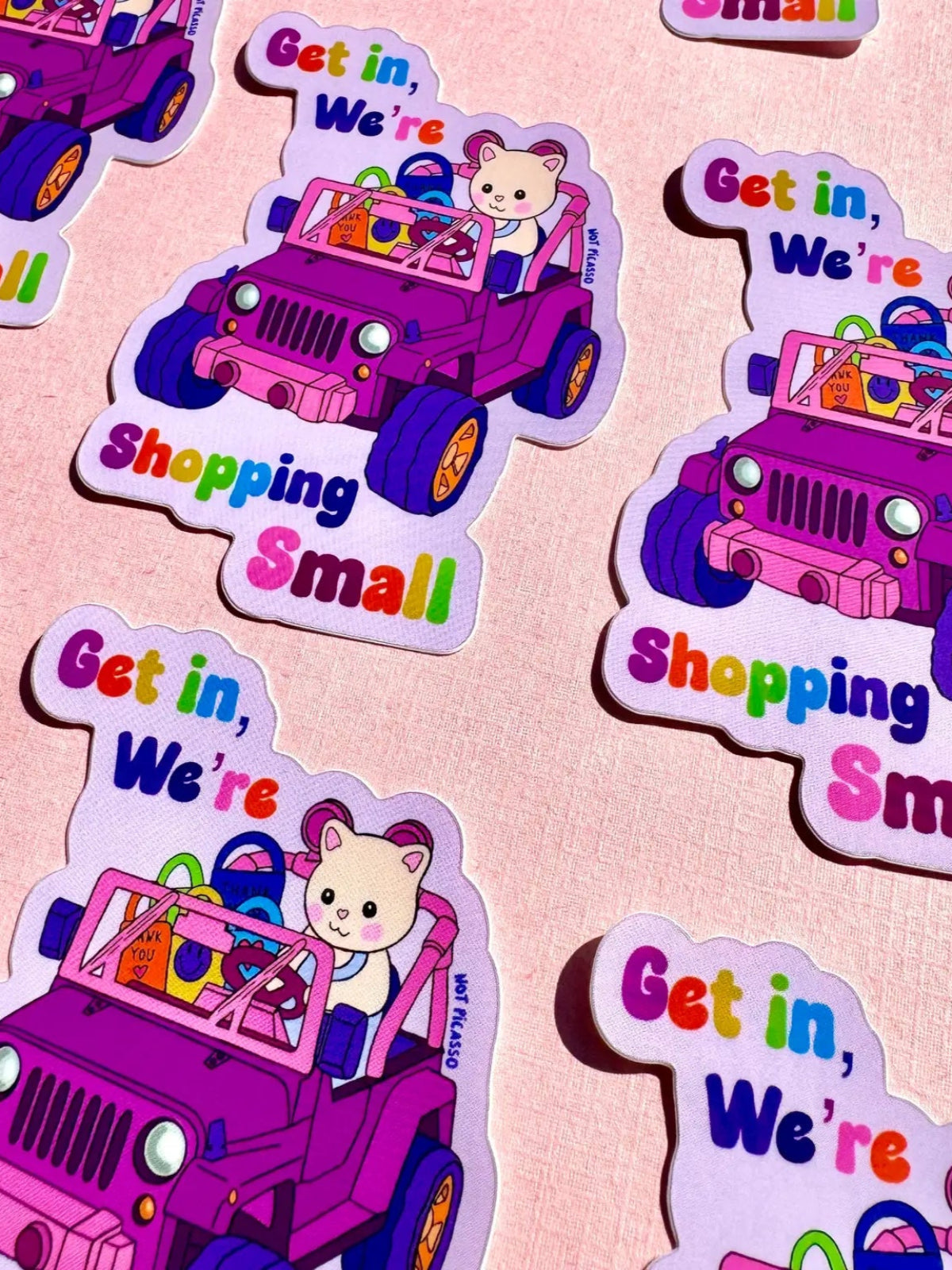 Get In We're Going Shopping Sticker