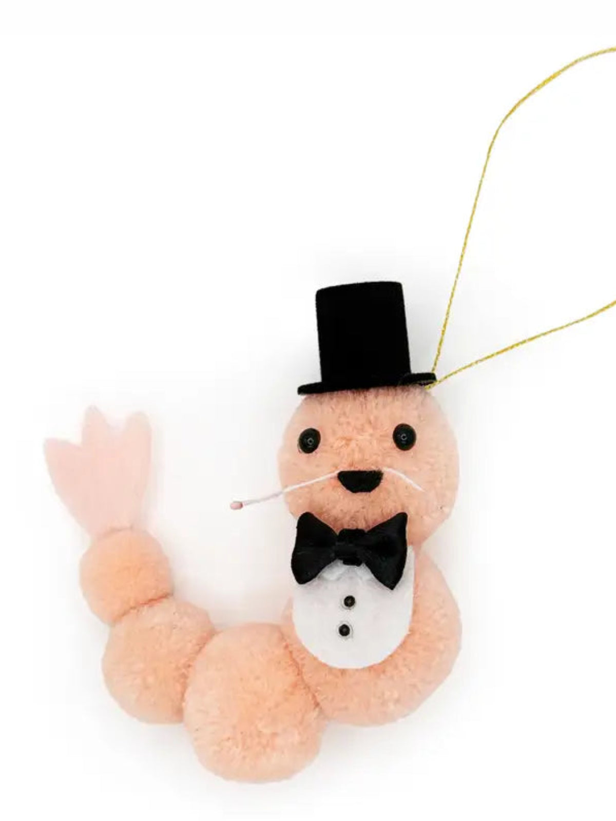 Fancy Shrimp Pom Pom Ornament