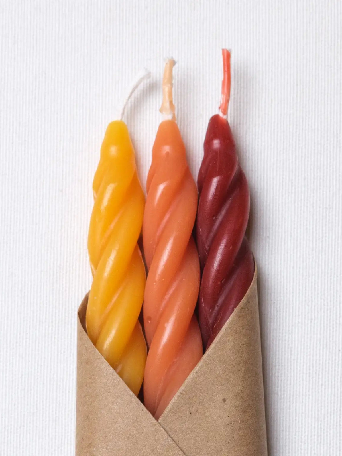 Spiral Beeswax Candles - Sunrise