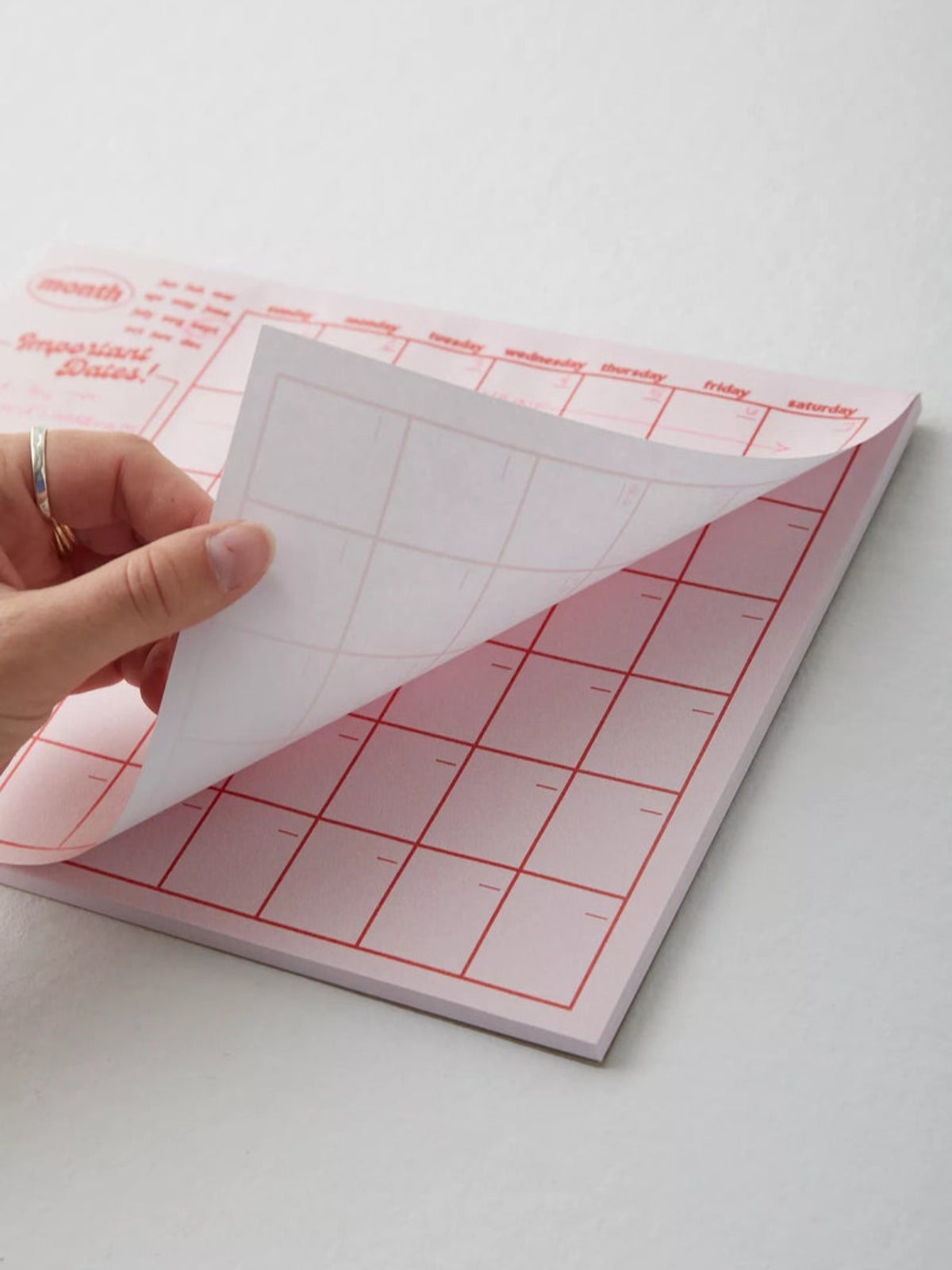 Pink Monthly Notepad