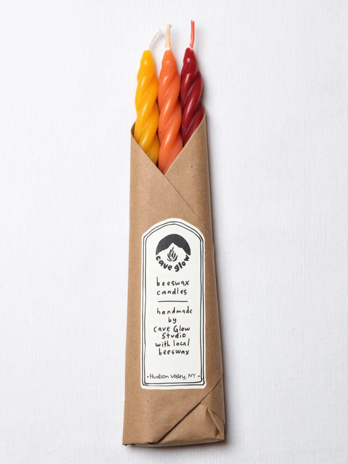 Spiral Beeswax Candles - Sunrise