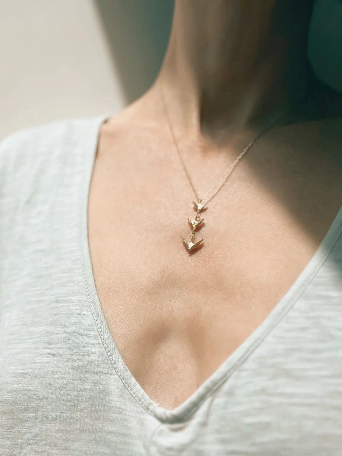Triple Dove Necklace