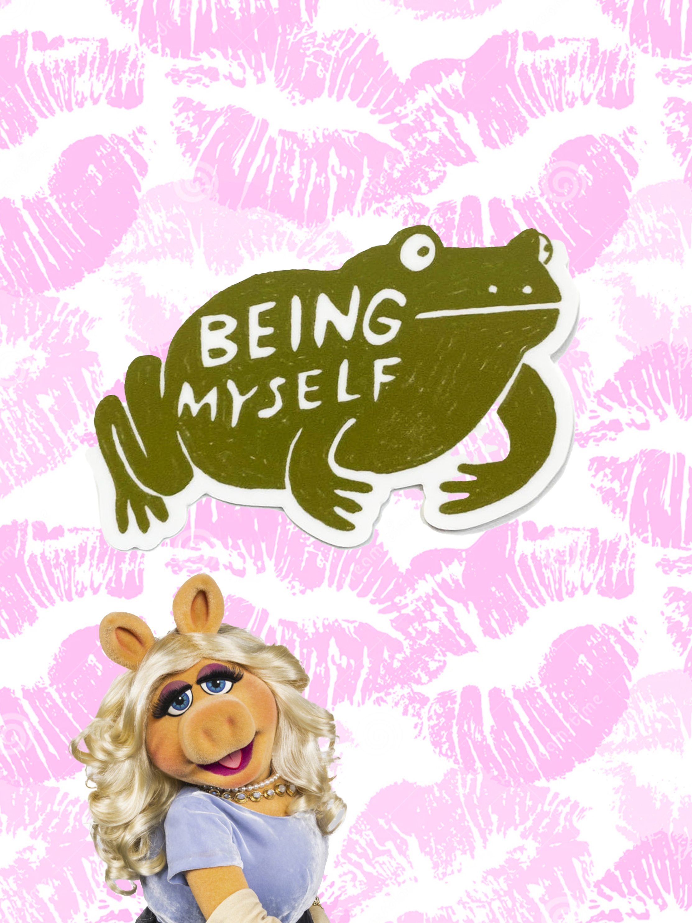 Being Myself Frog Sticker