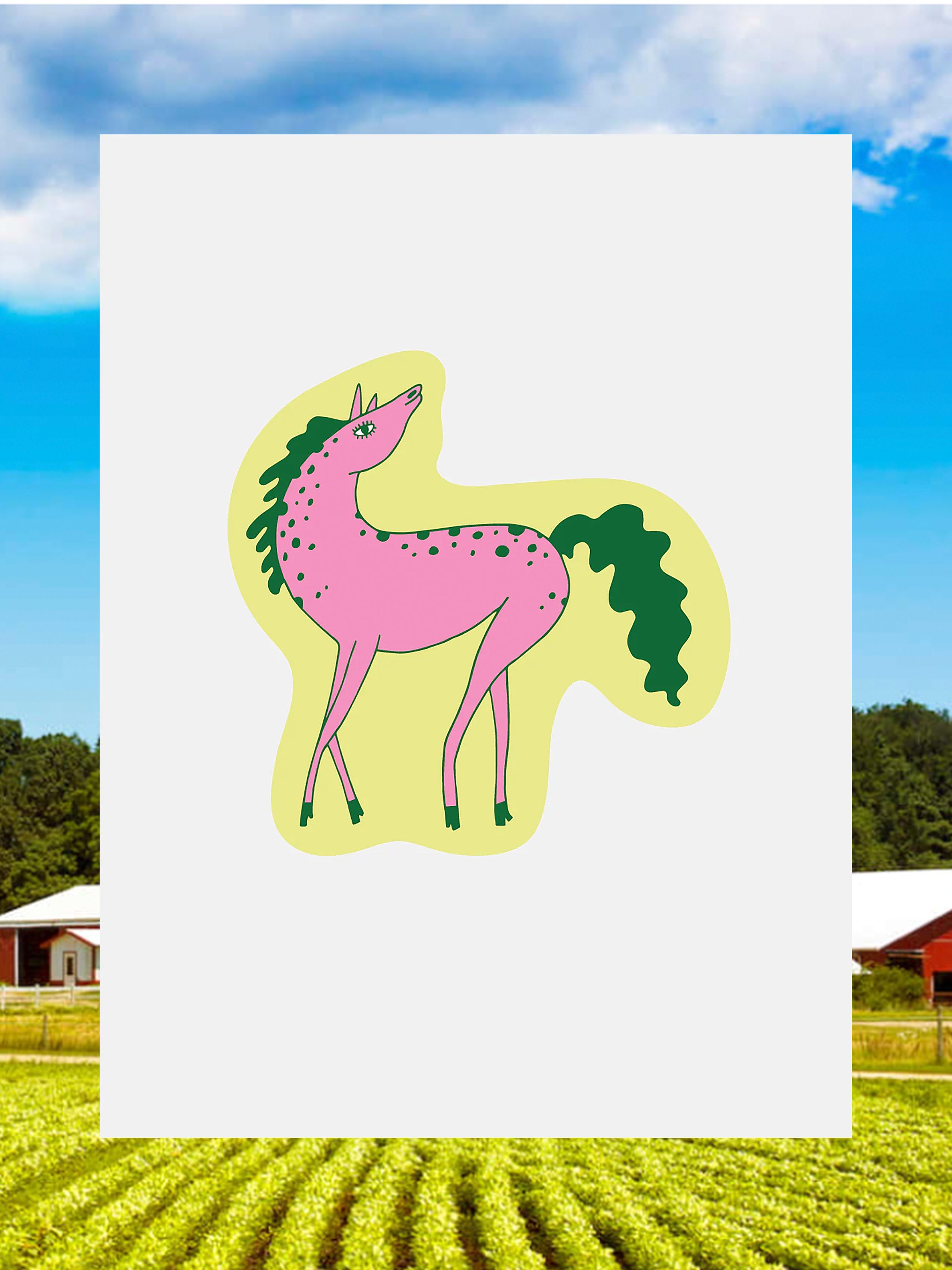 Squiggle Horse Sticker