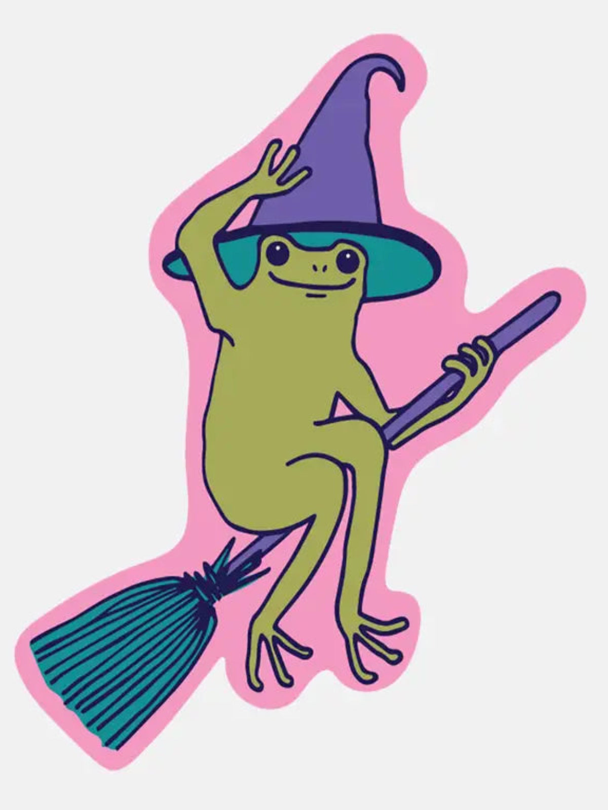 Froggy Witch Sticker