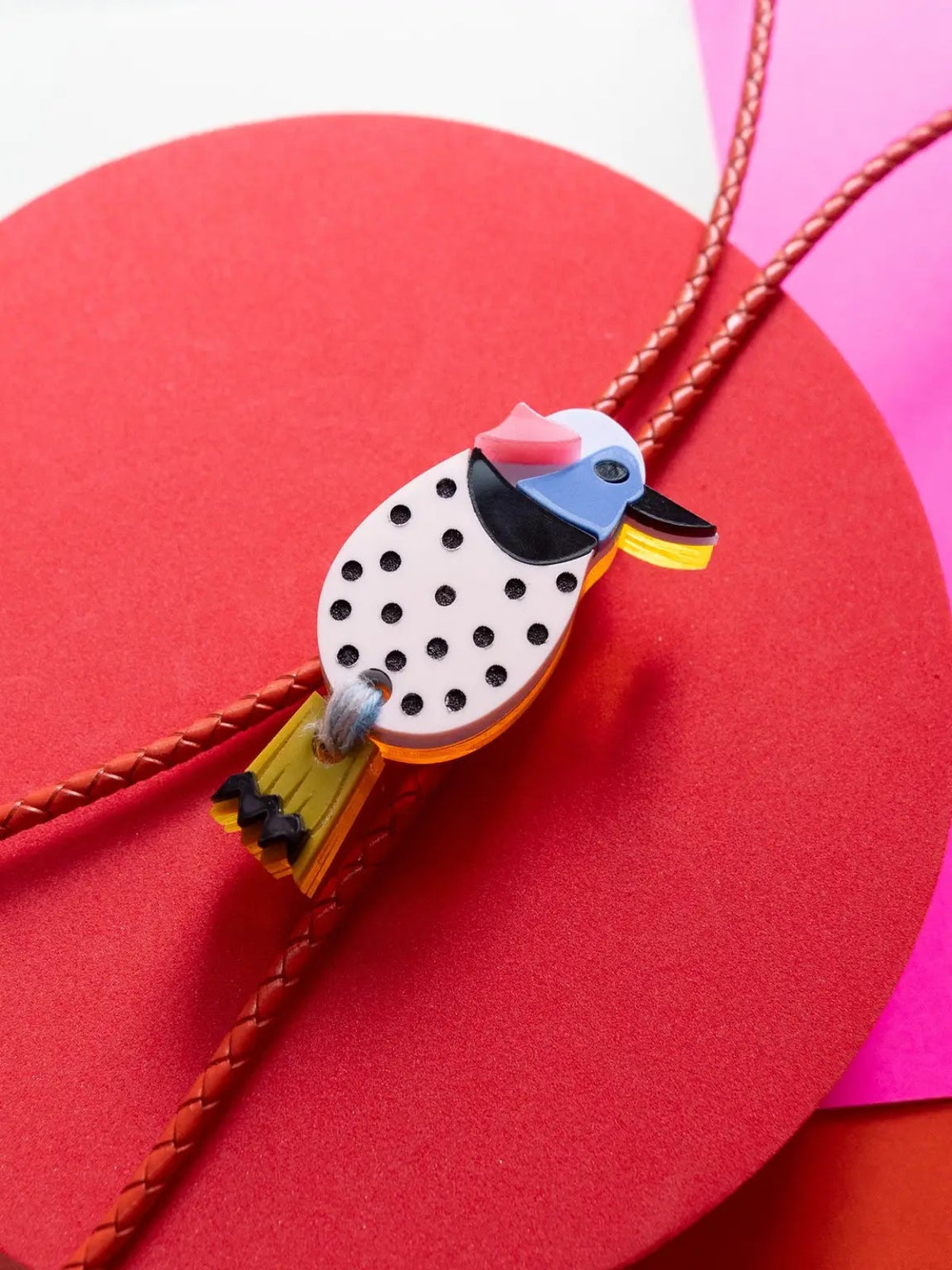 Wood Pecker Bolo Tie