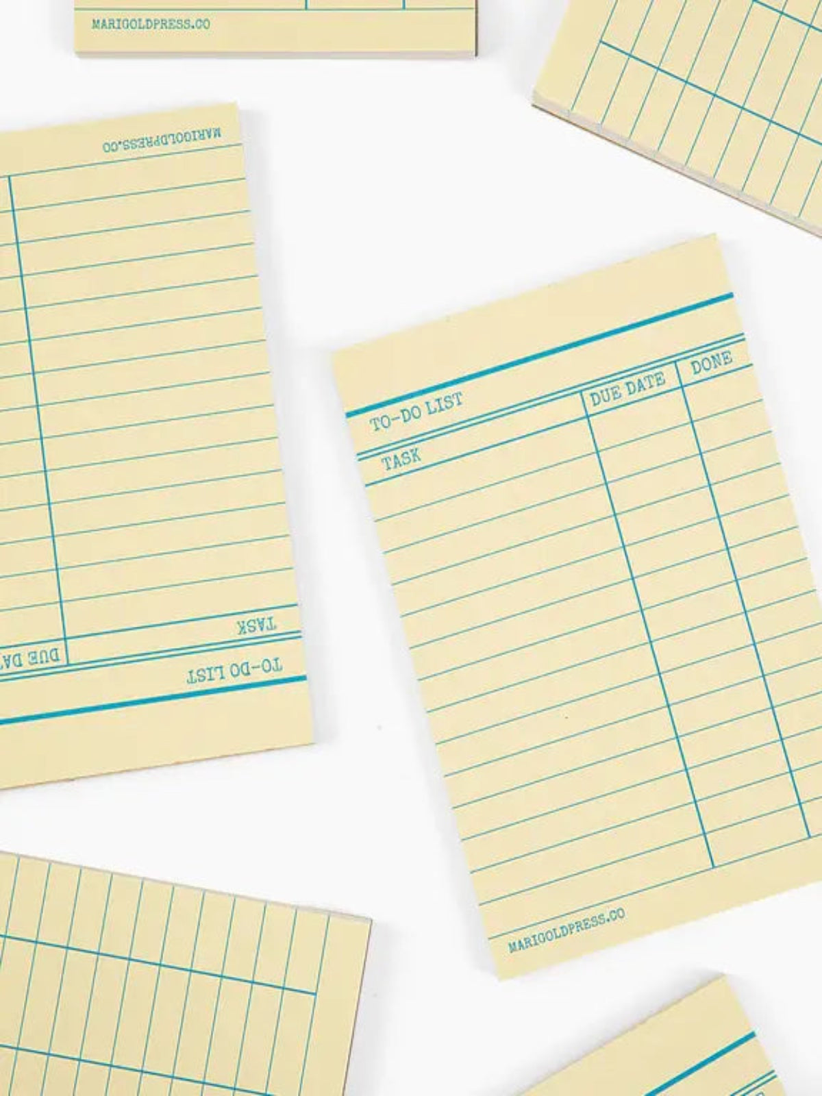 Library Card Notepad - Yellow