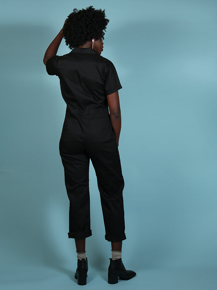 Twill Black Overdye Coveralls