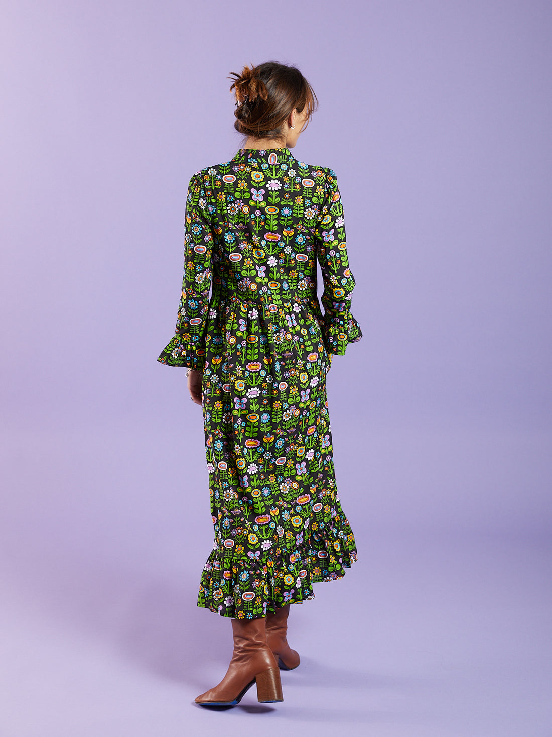 Olive Dress Awesome Blossoms