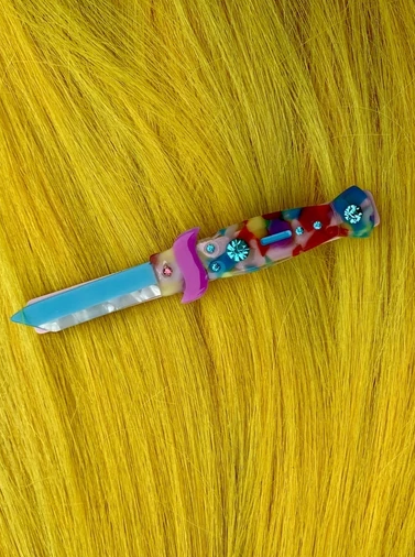 Sara M. Lyons Rainbow Magic Switchblade acrylic hair clip