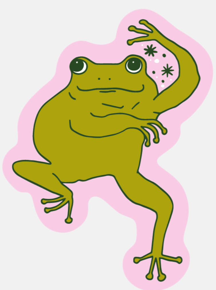 Dancing Frog Sticker