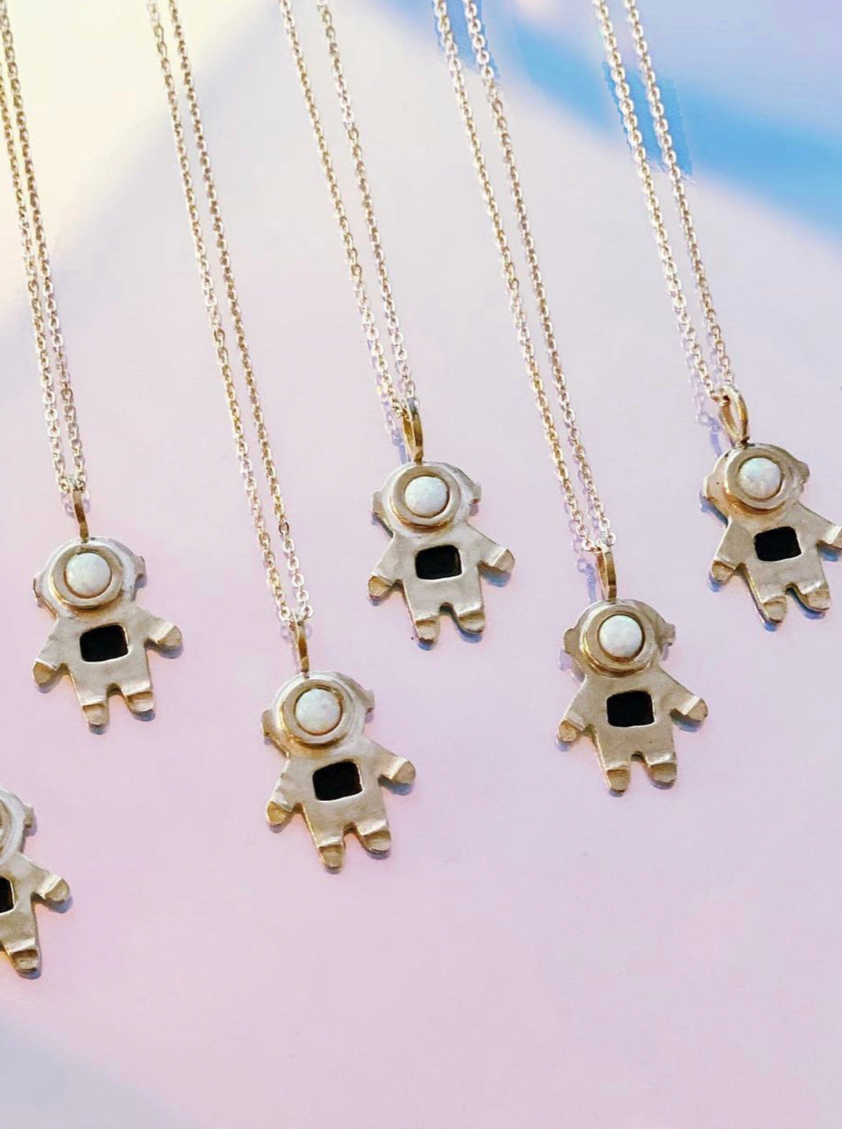 Astronaut Necklace - White Opal