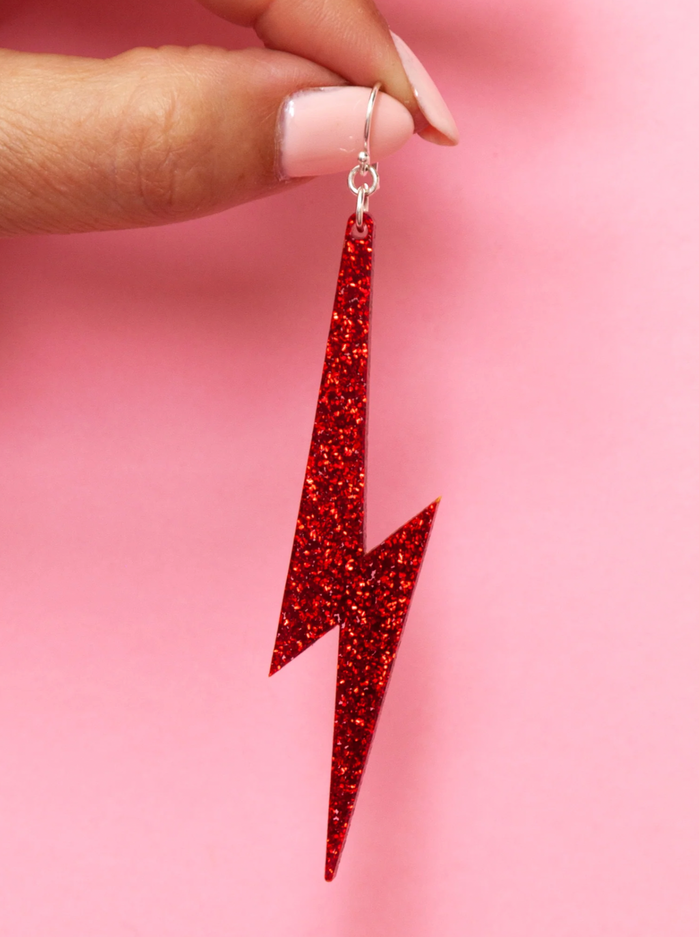 Bowie Bolt Earrings - Red
