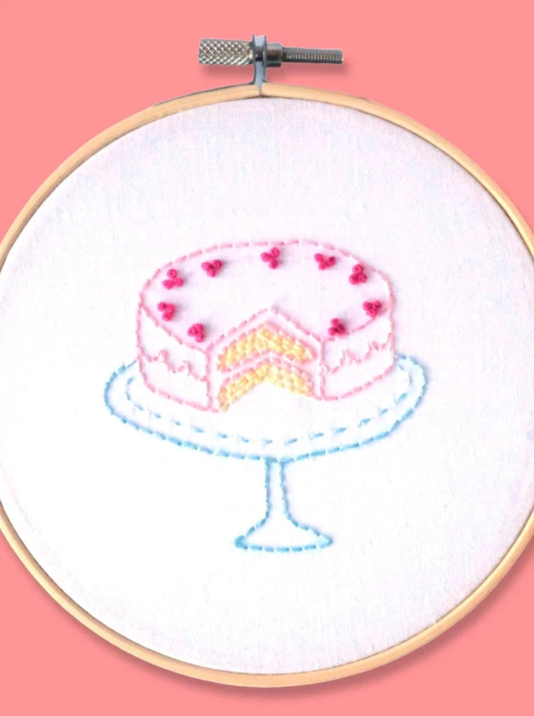 Jenny Lemons Cake My Day Embroidery Kit