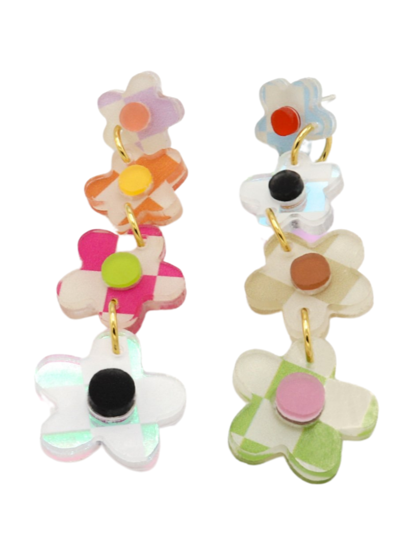 Daisypillar Earrings - Rainbow