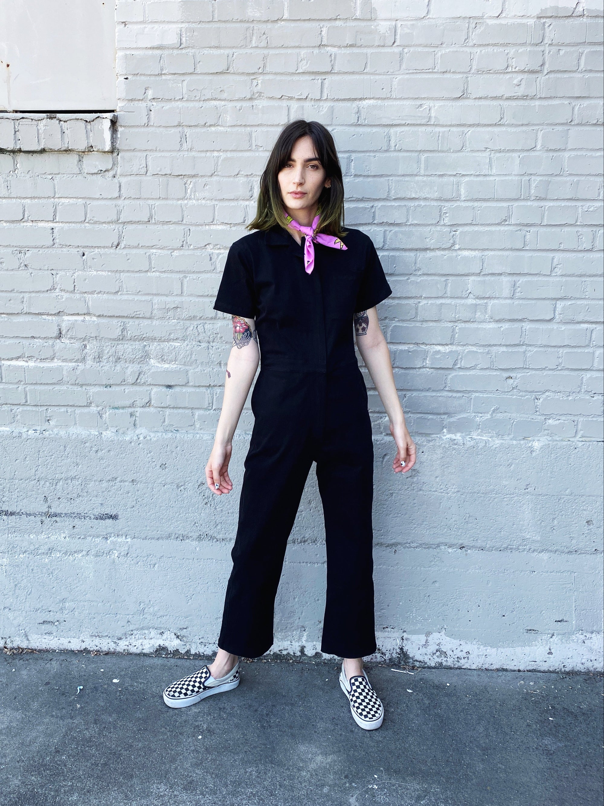 Twill Black Coveralls