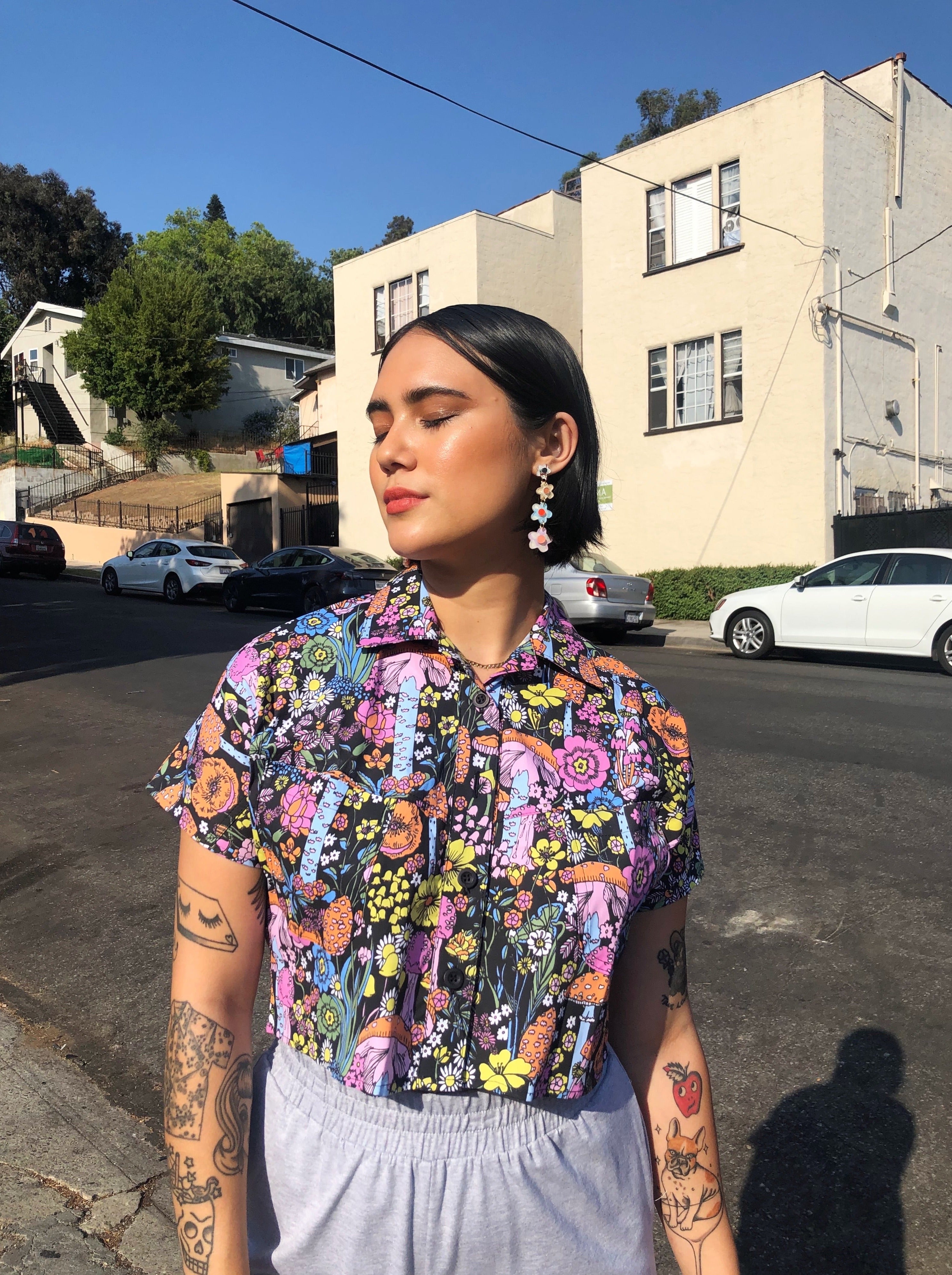 Daisypillar Earrings - Rainbow