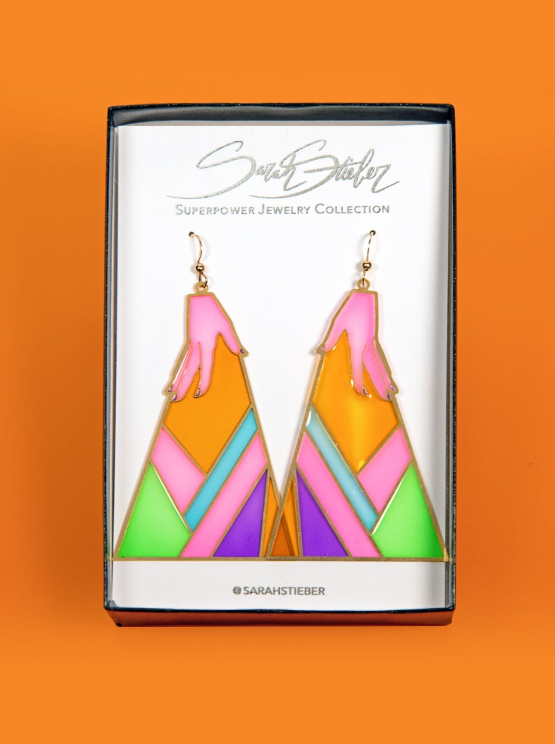 Stained Glass Superpower Earrings By Sarah Stieber